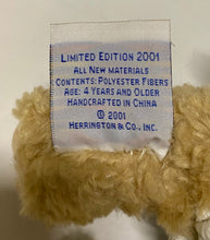 Load image into Gallery viewer, 2001 Harry &amp; Hannah North Pole Adventure- 10” Harry Teddy Bear
